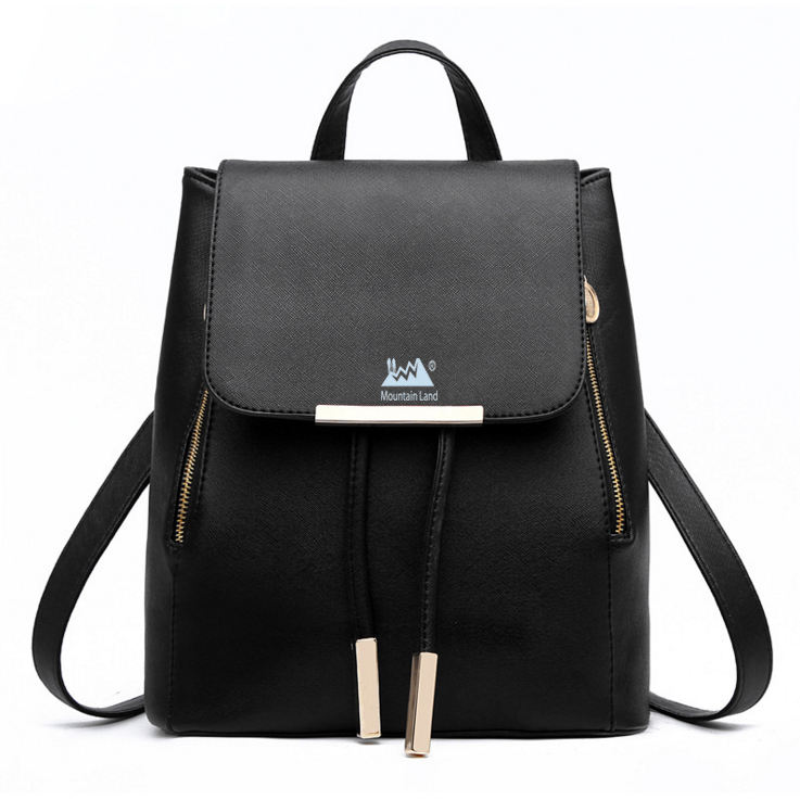 Multi-color Backpack Street Style High School Backpack Leather Rucksack 
